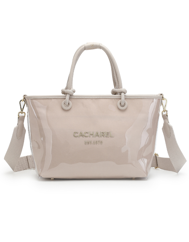 Shopper Vinilo Beig Cacharel