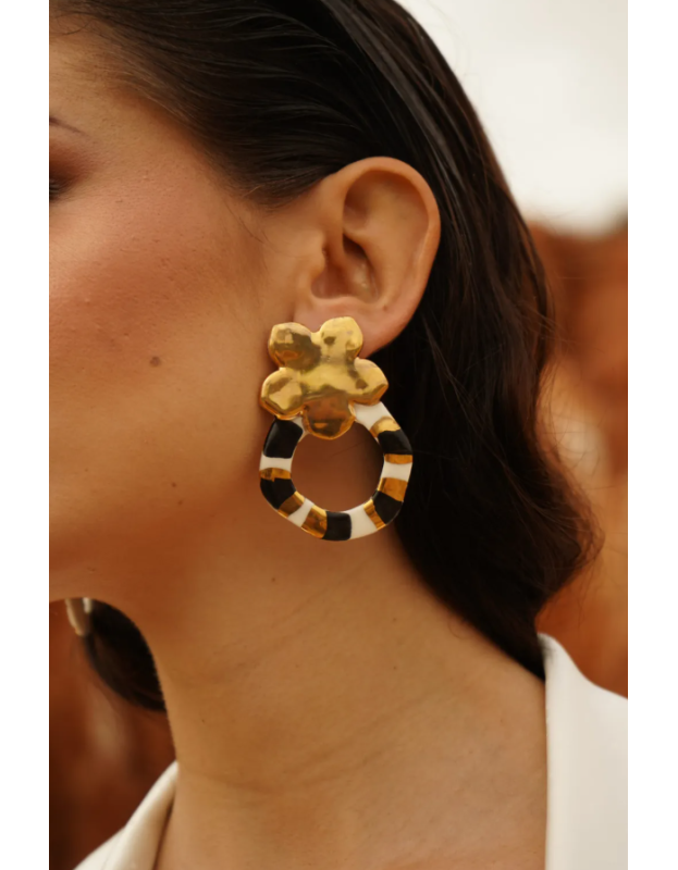 Pendientes Savannah Oro Blanco